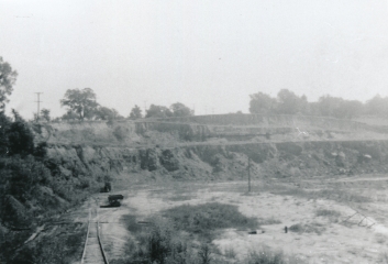 Open pit shale mine, Alton Brick Co., Maryland Heights, Missouri.