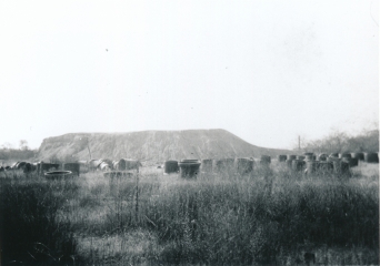 Mound of weathering fire clay, Blackmer & Post Pipe Co.