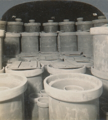 Interior of Kiln ready for Firing, Tile Unburned, Laclede-Christy, St. Louis, Missouri