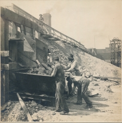 Hand Cars Receiving the Clay Dumped from Train, Laclede-Christy, St. Louis, Missouri