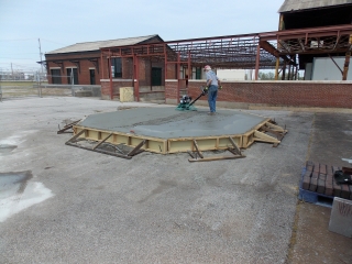 Finishing concrete base