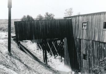 Tunnel slope mine entrance to Mitchell Fire Clay Mine