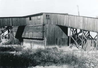 Tunnel slope mine entrance to Mitchell Fire Clay Mine