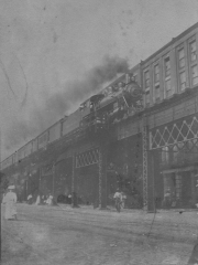 The Big Four Flyer on the elevated railway