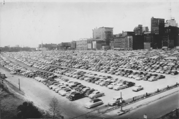 St. Louis riverfront parking lot