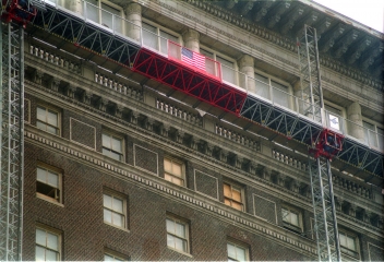 Recovery of terra cotta balustrading from the 2-story ballroom level on 2 elevations.