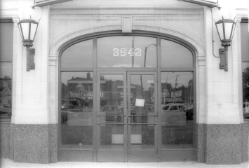 Bronze double door entrance.