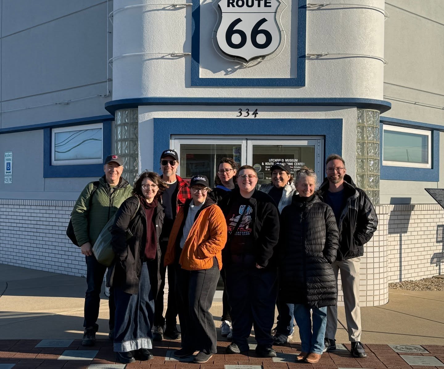 staff and volunteers at the Route 66 Visitor Center in Litchfield